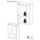 Ver imagem 4 de Armário de Banheiro com 2 Portas Multimóveis Branco