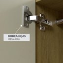 Ver mais imagens de Guarda-Roupa Casal Ripado com 4 Portas e 2 Gavetas York Marrom/Freijó/Off White