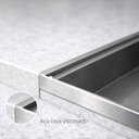 Ver imagem 5 de Calha Seca Sobrepor Porta Utensílios e Temperos Inox Escovado Scotch Brite 90cm