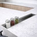Ver imagem 2 de Calha Seca Sobrepor Porta Utensílios e Temperos Inox Escovado Scotch Brite 90cm