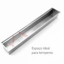 Ver imagem 6 de Calha Seca Sobrepor Porta Utensílios e Temperos Inox Escovado Scotch Brite 90cm