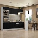 Ver imagem 1 de Cozinha 315002 Com Armário, Balcão E Bancada Branco/Preto