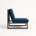 Ver imagem 2 de Poltrona Area Externa Corda Nautica Acquablock Aco Anticorrosivo Piscina Varanda Jardim Azul Liso