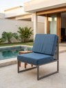 Ver mais imagens de Poltrona Area Externa Corda Nautica Acquablock Aco Anticorrosivo Piscina Varanda Jardim Azul Liso