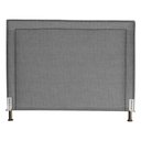 Ver imagem 1 de Cabeceira Estofada Viviane Linho Queen Cinza