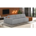 Ver imagem 2 de Sofá Ilha 3 Lugares Living 372cm Modulado para Sala Lary Bouclê Cinza Claro K01 - D'Rossi