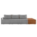 Ver imagem 6 de Sofá Ilha 3 Lugares Living 372cm Modulado para Sala Lary Bouclê Cinza Claro K01 - D'Rossi