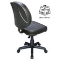 Ver imagem 4 de Cadeira Executiva Costurada Giratória Sem Braços - Cor Preta - Martiflex - 31002