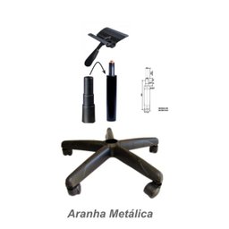 Cadeira Executiva Costurada Giratória Sem Braços - Cor Preta - Martiflex - 31002 - 5