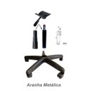 Ver imagem 5 de Cadeira Executiva Costurada Giratória Sem Braços - Cor Preta - Martiflex - 31002