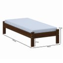 Ver imagem 3 de Cama Turca Solteiro Madeira Cor Castanho