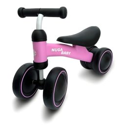 Bicicleta Infantil Nuga sem Pedal 4 Rodas Rosa - Estabilidade e Diversão - 3