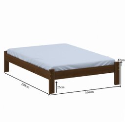 Cama Turca Queen Size Madeira Cor Castanho - 2