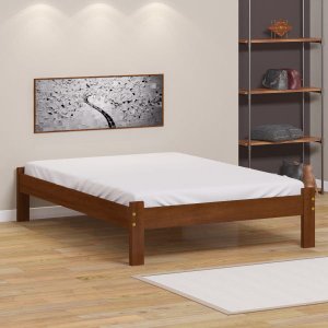 Cama Turca Queen Size Madeira Cor Castanho