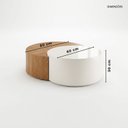Ver imagem 3 de Mesa de Centro Amadeirado com Off White 100x80 Eclipse