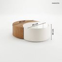 Ver imagem 3 de Mesa de Centro Amadeirado com Off White 100x80