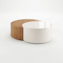 Ver imagem 2 de Mesa de Centro Amadeirado com Off White 100x80 Eclipse