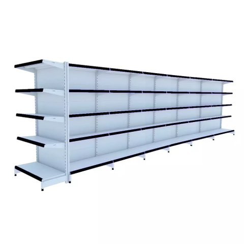 Gondola Centro 170 Fit Ate 6 Metros 1 Ponta Branco 65b Pe Preto