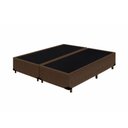 Ver imagem 1 de Cama Box Blindado Queen Bipartido Loja Xerife Suede Marrom 40x158x198