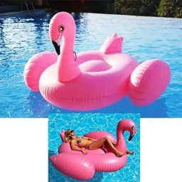 Boia Flutuante Inflavel Flamingo Gigante 3.50m Piscina Praia Lazer - 3