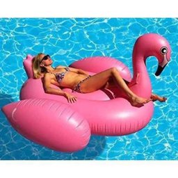 Boia Flutuante Inflavel Flamingo Gigante 3.50m Piscina Praia Lazer - 1