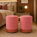 Ver imagem 4 de Puff Rodapé Cobre Fosco, Cor Rosa Antigo Veludo - Let Móveis