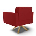 Ver imagem 7 de Poltrona Sala Decorativa Elisa Base Giratória Castanho Ma30 Veludo Marsala D03 - D’Rossi