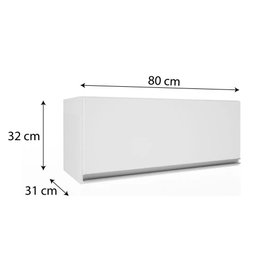 Armário Aéreo de Geladeira Suspenso Espaçoso Branco Lavanderia Top Tg - 6