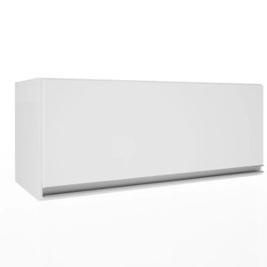 Armário Aéreo de Geladeira Suspenso Espaçoso Branco Lavanderia Top Tg