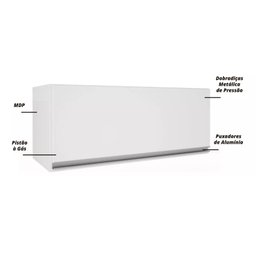 Armário Aéreo de Geladeira Suspenso Espaçoso Branco Lavanderia Top Tg - 2