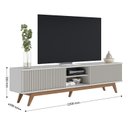 Ver mais imagens de Rack Bancada Fortaleza Off White Matte para TV até 75” - Colibri