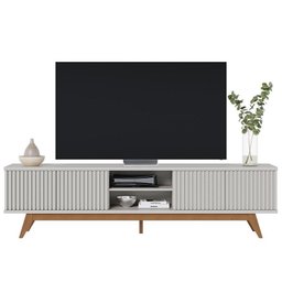 Rack Bancada Fortaleza Off White Matte para TV até 75” - Colibri - 1