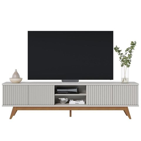 Rack Bancada Fortaleza Off White Matte para TV até 75” - Colibri