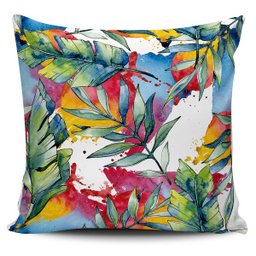 Kit 4 Almofadas Folhagem Tropical Watercolor 45x45cm - 2