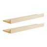 Kit 2 Prateleiras Porta Quadros 100 X 15cm Bege Claro Suporte Invisível - 2