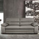 Ver imagem 3 de Sofá Argos 2 Lugares Couro Cinza 180cm - 69987