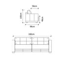 Ver imagem 4 de Sofá Argos 2 Lugares Couro Cinza 180cm - 69987