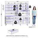 Ver imagem 4 de Armário para Cozinha Kit Mega 6 Portas 3 Gavetas Cinamomo Areia Fosco - Zanzini