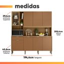 Ver imagem 4 de Armário de Cozinha Compacta 8 Portas 4 Nichos Namastê