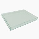 Ver imagem 1 de Bandeja de Vidro Incolor Decorativa Mobília Express Decorativo Incolor Média