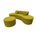 Ver imagem 4 de Sofá Modular Orgânico Monterrey 260cm + Puff Veludo Amarelo