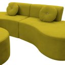 Ver mais imagens de Sofá Modular Orgânico Monterrey 260cm + Puff Veludo Amarelo