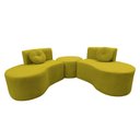 Ver imagem 5 de Sofá Modular Orgânico Monterrey 260cm + Puff Veludo Amarelo