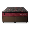 Ver imagem 5 de Conjunto Box Baú Super King Toronto Marrom 193x203x73 c/ Molas Ensacadas