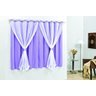 Cortinas Para Quarto 4,00 x 2,80 Metros Malha Com Voal Varão Normal Com Pregadores - Lojas Moreira - 1