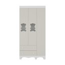 Ver imagem 7 de Guarda-roupa Infantil 92cm com Vidro 3 Portas e 2 Gavetas Ternura Multimóveis Mp4477 Branco/off