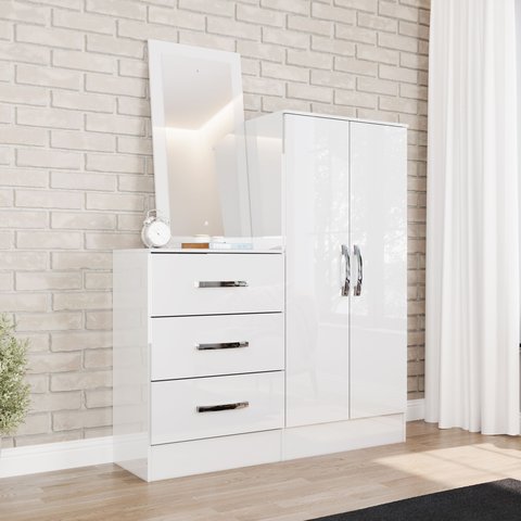Cômoda Multiuso 02 Pts 03 Gavetas Prime Branco