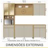 Cozinha Condessa 5 Peças 11 Portas 2 Gavetas 270 Cm 100 Mdf Nesher - 3