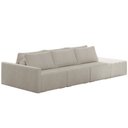 Ver imagem 1 de Sofá Ilha Modular com Puff para Sala Living 342cm Georgia K04 Bouclê Bege - Mpozenato