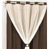 Cortina Para Quarto ou Sala em Malha Com Voal por cima 4,00 x 2,80 Metros Para Varão Simples / - 2